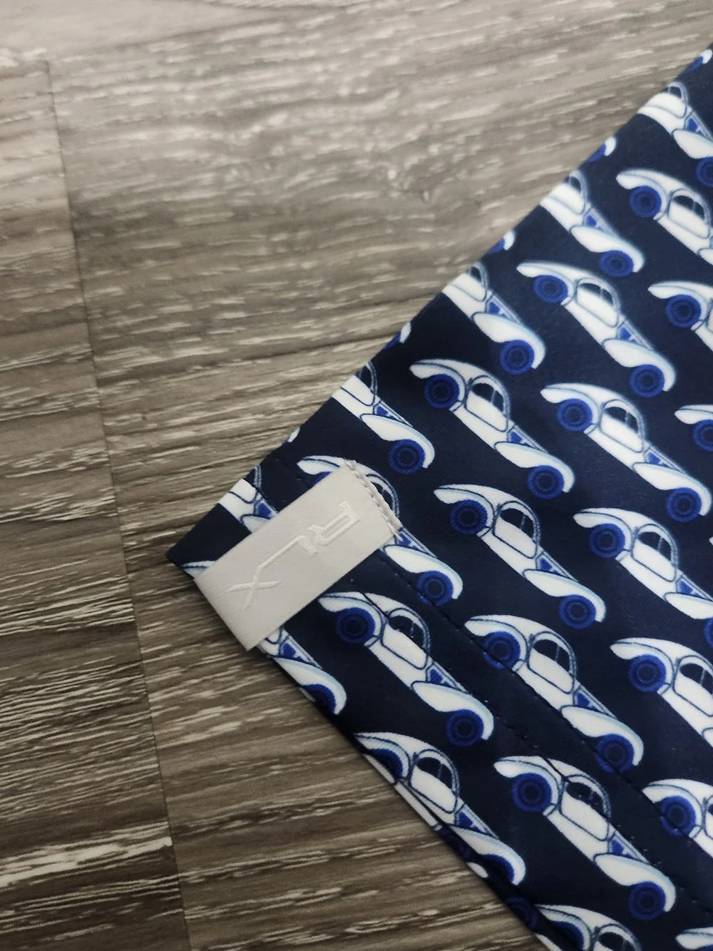 Ralph Lauren Navy Polo with White Pattern